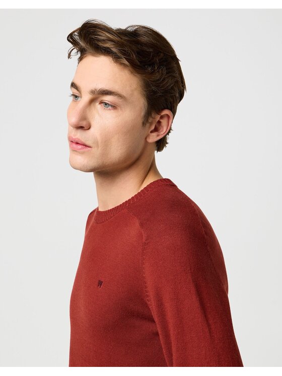 Wrangler Wrangler Maglione KNIT SWEATER Rosso Regular Fit