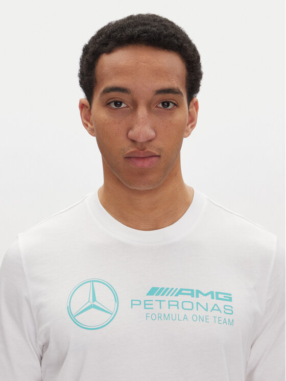 adidas adidas T-Shirt Mercedes - AMG Petronas Formula One Team DNA Graphic JV5456 Biały Regular Fit