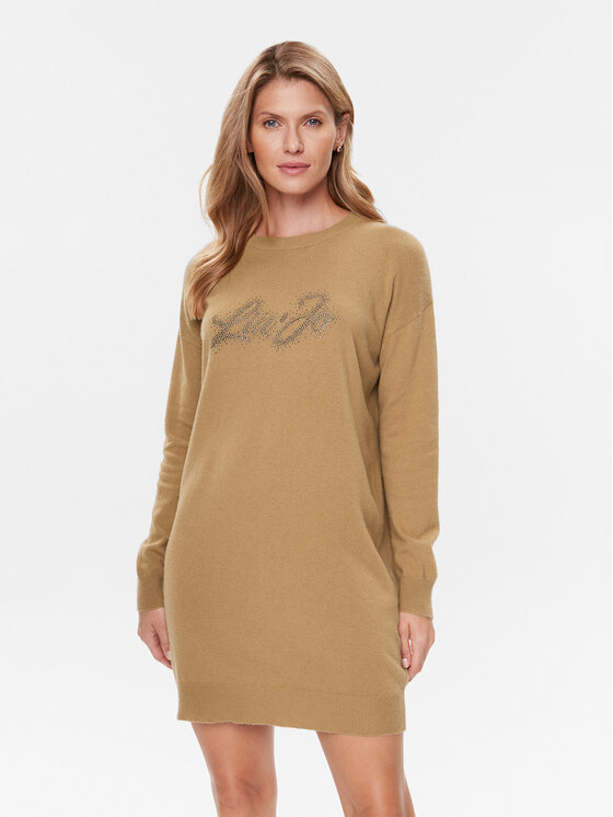 Liu Jo Liu Jo Trikotažinė suknelė MF3366 MS14G Ruda Regular Fit