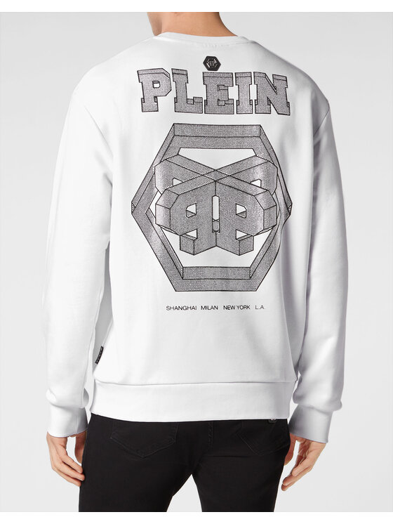 PHILIPP PLEIN PHILIPP PLEIN Bluza 15515 Biały Regular Fit