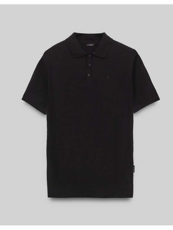 Borgio Borgio Polo colliano_c Czarny Classic Fit