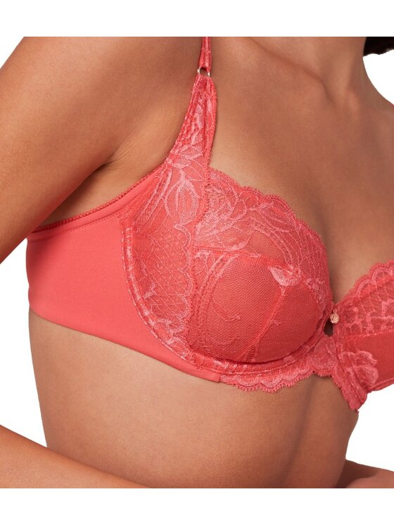 Triumph Triumph Biustonosz z fiszbiną Wild Peony Florale 10209608 Koralowy