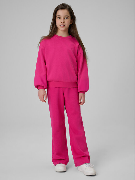 4F 4F Bluza BASIC+ Różowy Regular Fit
