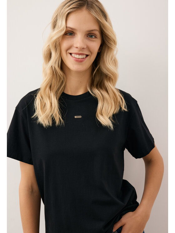 BIZUU BIZUU T-Shirt TISHAL Czarny Standard Fit