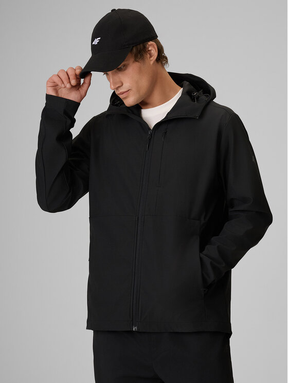 4F 4F Kurtka przejściowa URBAN COMMUTER Czarny Regular Fit