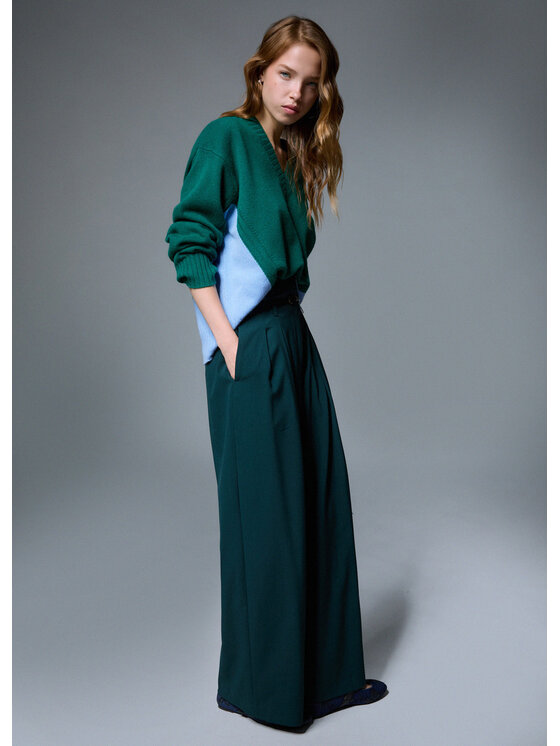 Liu Jo Liu Jo Pantalone da abito WF6309T743AX0797 Verde Loose Fit