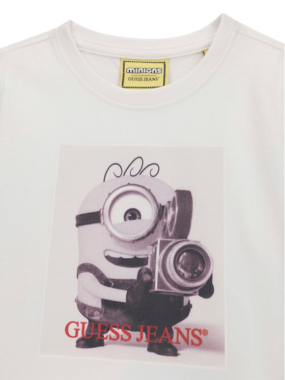 Guess Jeans Guess Jeans T-Shirt N6YI27 K6651 Biały Regular Fit