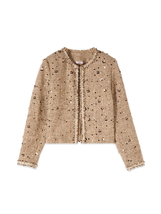 Oltre Oltre Marynarka R075R002566N0R2 Kremowy Baggy Fit