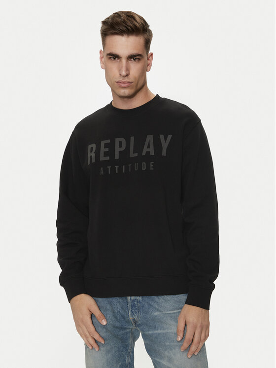 REPLAY Replay Pulóver M6975 .000.21842 Fekete Regular Fit