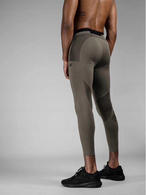 4F 4F Legginsy TFTIM074-81S Khaki Regular Fit
