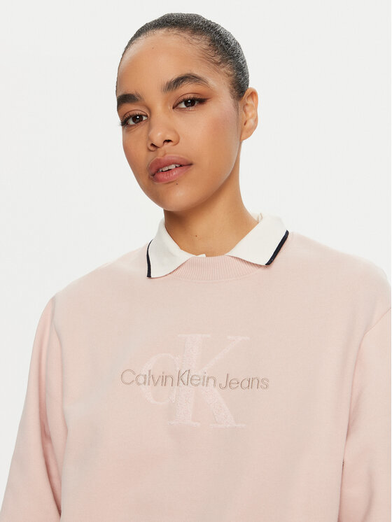 Calvin Klein Jeans Calvin Klein Jeans Суитшърт Chenille J20J224652 Розов Regular Fit