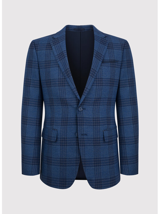 Pako Lorente Pako Lorente Marynarka P23SF-3X-004 Granatowy Slim Fit
