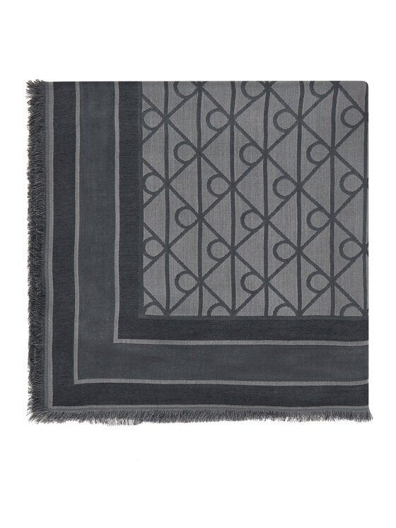 Calvin Klein Calvin Klein Naglavna ruta Emblem Aop Jacquard Square Scarf LV04F8080G Črna