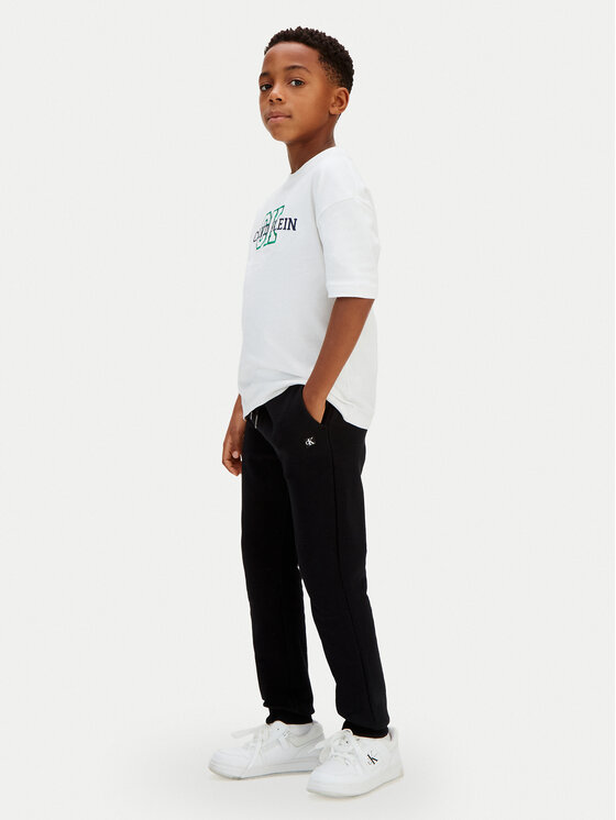 Calvin Klein Jeans Calvin Klein Jeans Teplákové kalhoty Mini Badge LV1CKSJC53 Černá Regular Fit
