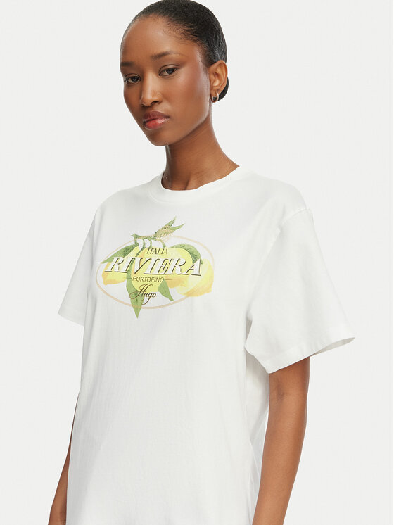 HUGO HUGO T-Shirt Vintage 50561264 Biały Regular Fit