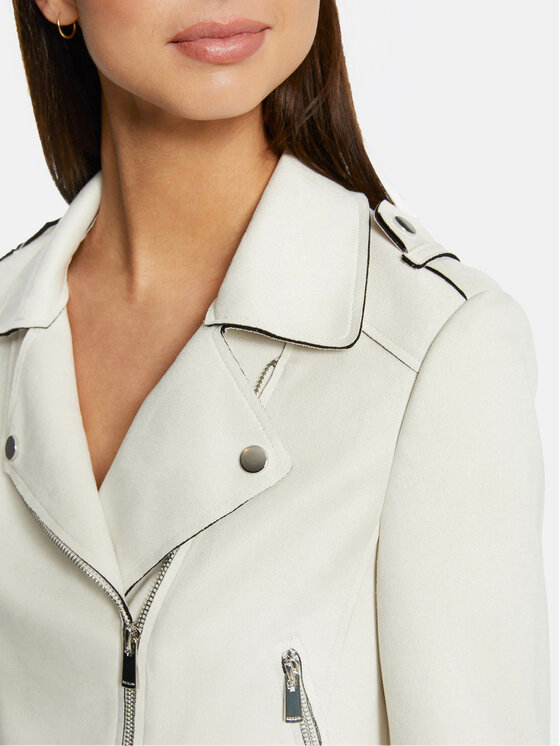 Morgan Morgan Giacca in similpelle 231-GRAMINA Écru Regular Fit