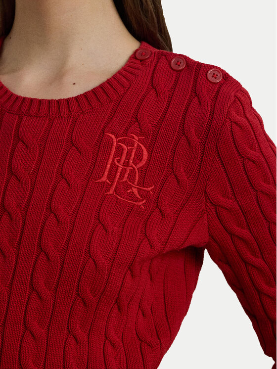 LAUREN RALPH LAUREN LAUREN RALPH LAUREN Pulover 200932223009 Rdeča Slim Fit