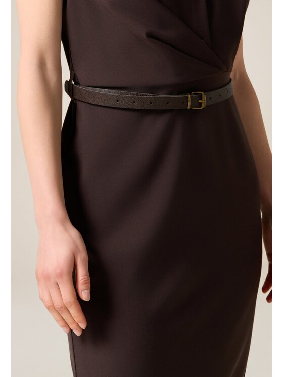 Oltre Oltre Vestito da giorno 7091R005152N032 Marrone Slim Fit