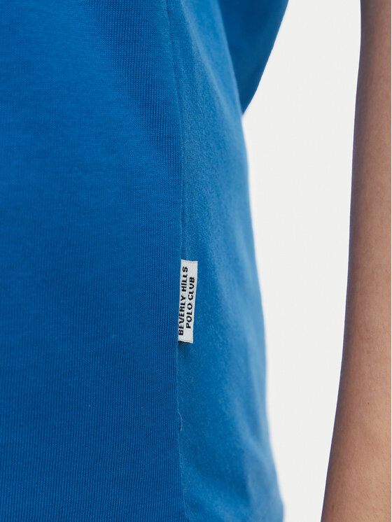 Beverly Hills Polo Club Beverly Hills Polo Club T-Shirt P-SS26W-TS516518 Niebieski Regular Fit