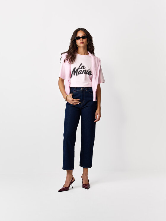 La Mania La Mania T-shirt SOLINE Rosa chiaro Basic Fit