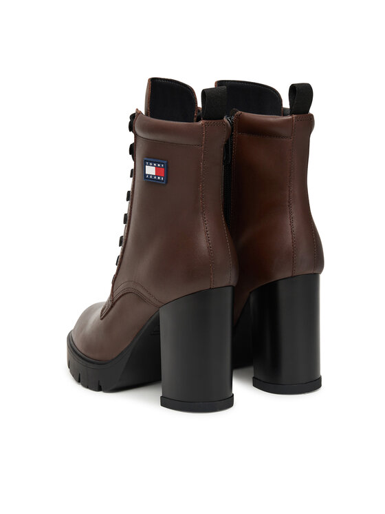 Tommy Jeans Tommy Jeans Боти Tjw Lace Up EN0EN02832 Кафяв