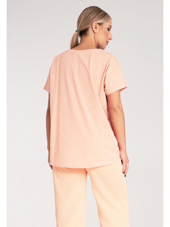 FIGL FIGL T-Shirt M1164 Oranžová Regular Fit