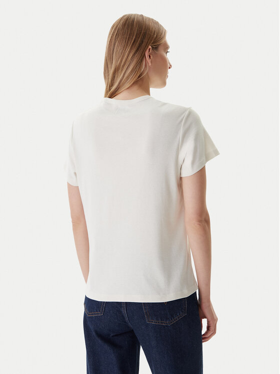 Mustang Mustang T-Shirt Rosewood 1016758 Εκρού Regular Fit