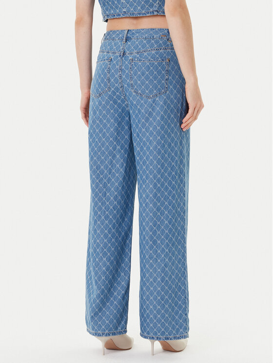 Morgan Morgan Blugi 252-PSTEL Albastru Wide Leg