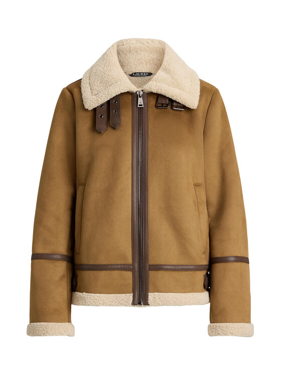LAUREN RALPH LAUREN LAUREN RALPH LAUREN Ādas imitācijas jaka 297P04122002 Brūns Regular Fit