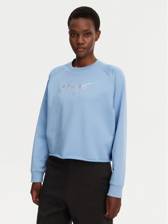 HUGO HUGO Світшот Darace 50534271 Блакитний Relaxed Fit