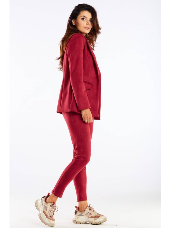 Awama Awama Dámske nohavice A461 Bordová Basic Fit