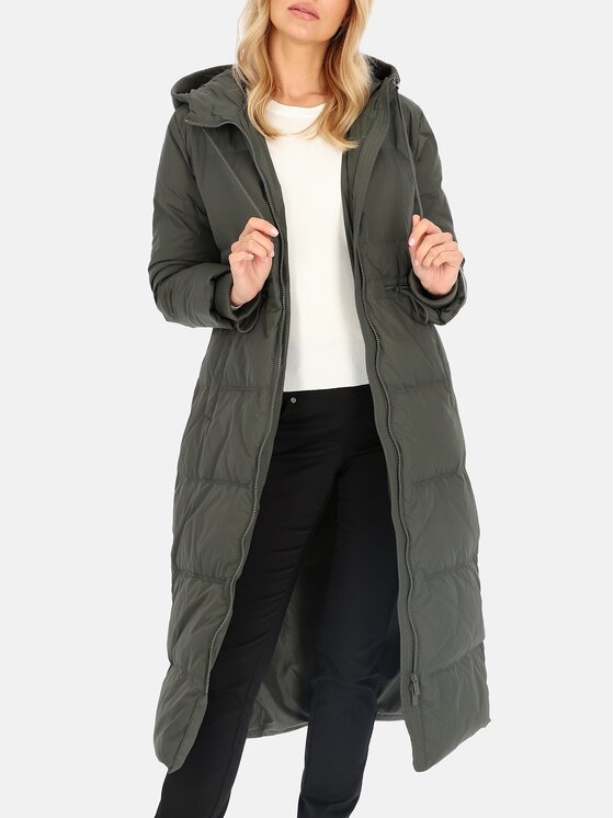 Perso Perso Kurtka damska BLH241008FX Khaki Regular Fit