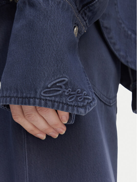 BOSS BOSS Джинсова сорочка 50552520 Сірий Oversize