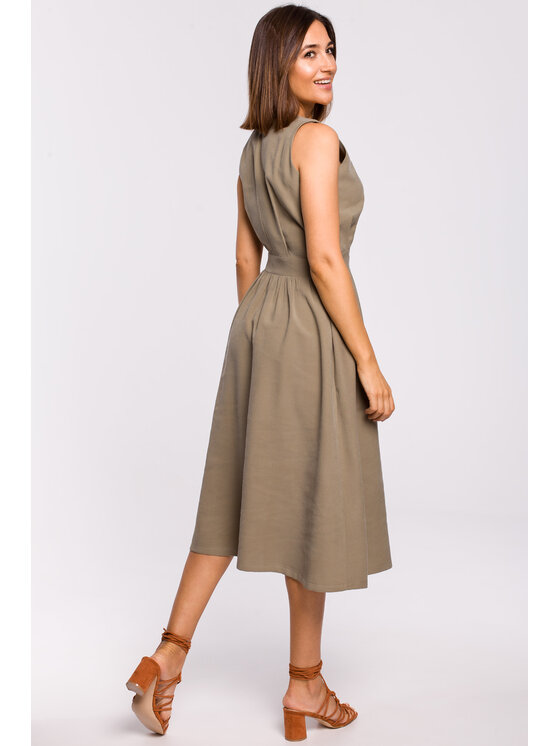Stylove Stylove Každodenné šaty S224 Béžová Regular Fit