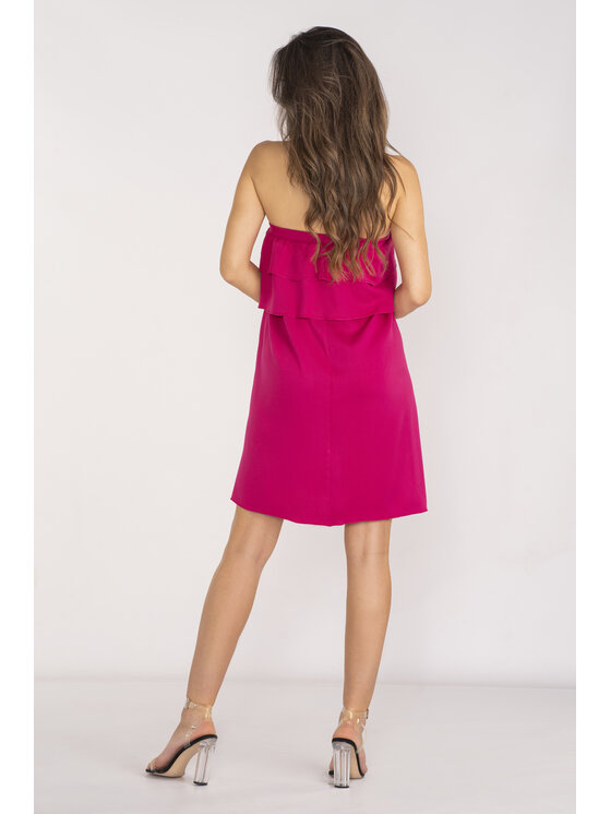 Awama Awama Sukienka letnia A658 Fioletowy Basic Fit
