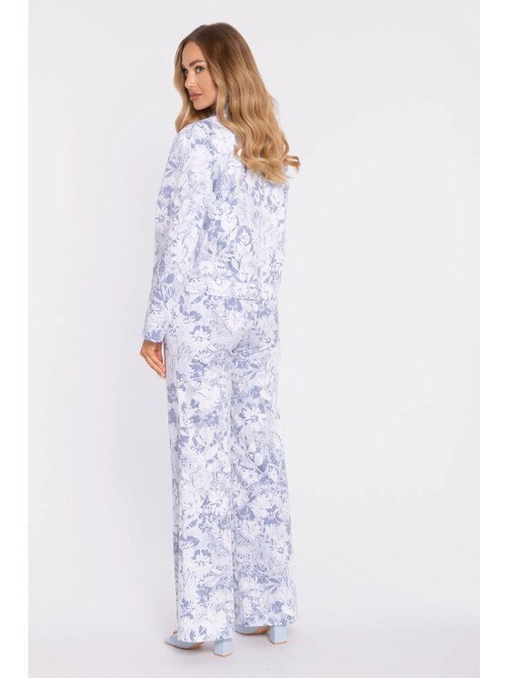 Made of Emotion Made of Emotion Pantaloni di tessuto M911 Blu Wide Leg