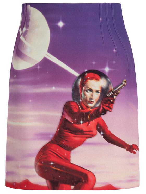 PINKO Pinko Trapezförmiger Rock 20192 PBK2 1B144P 7811 Violett Slim Fit