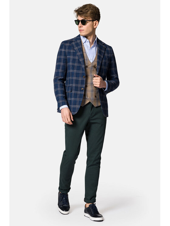 Lancerto Lancerto Marynarka Nebraska MA131123000018 Granatowy Slim Fit