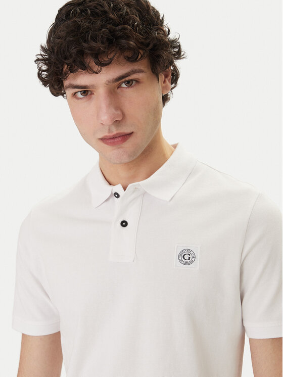 Guess Guess Polokošeľa M2YP24 KC9T1 Biela Regular Fit