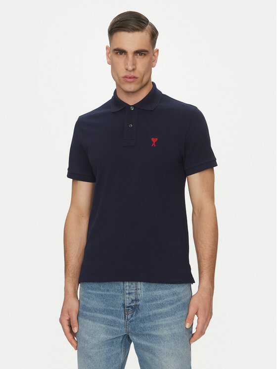 AMI PARIS AMI PARIS Polo majica BFUPL001.760 Mornarsko modra Regular Fit