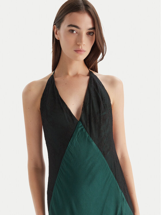 Bardot Bardot Večerna obleka Estrella Haltrel 59977DB Zelena Regular Fit