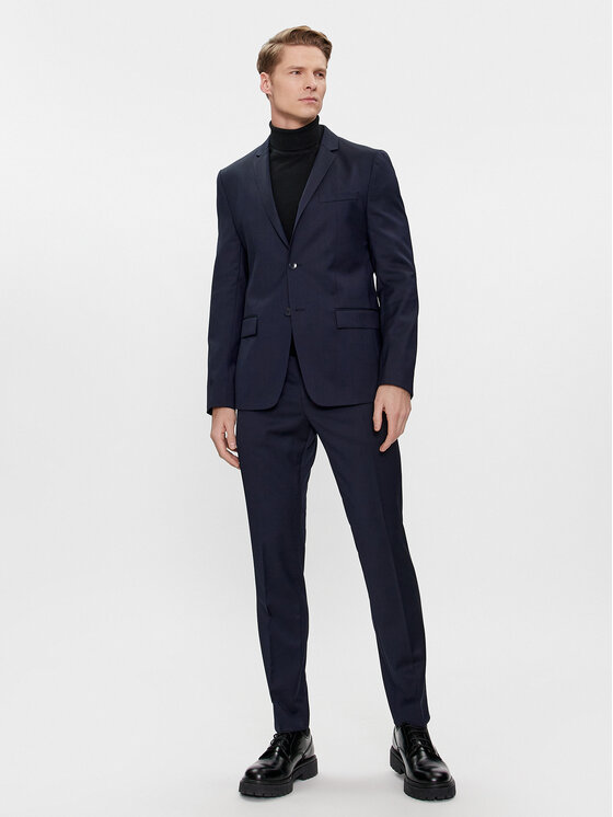 Calvin Klein Calvin Klein Marynarka K10K112291 Granatowy Slim Fit