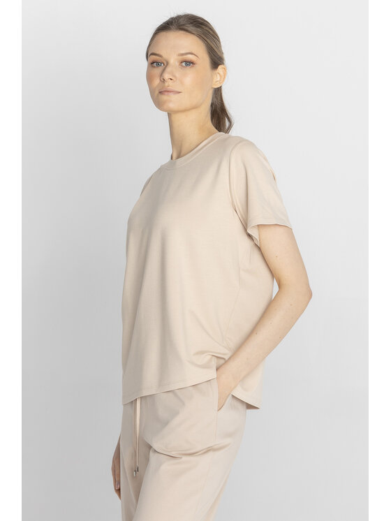 Deni Cler Milano Deni Cler Milano T-Shirt T-DC-T210-F2-46-12-1 Beżowy Regular Fit