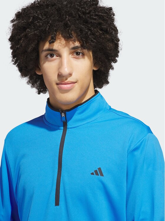 adidas adidas Koszulka techniczna Lightweight Half-Zip Błękitny Regular Fit