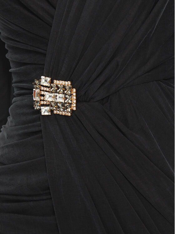 Elisabetta Franchi Elisabetta Franchi Sukienka wieczorowa AB-493-37E2-V720 Czarny Regular Fit