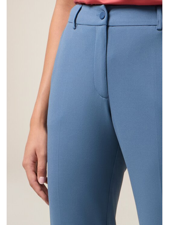 Oltre Oltre Pantaloni di tessuto P079R008667N004 Turchese Regular Fit