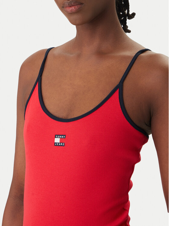 Tommy Jeans Tommy Jeans Top DW0DW22261 Rosso Slim Fit