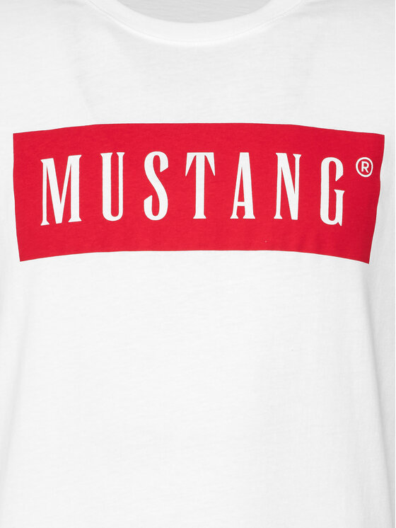 Mustang Mustang T-Shirt 1014749 Biały Regular Fit