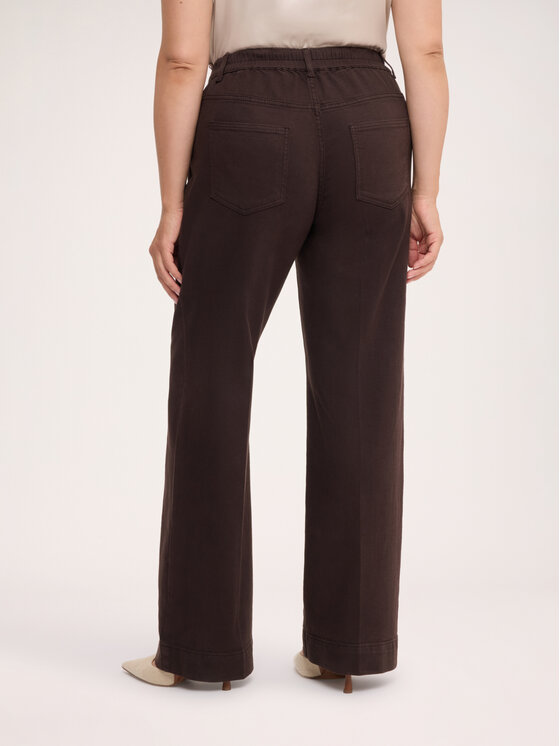 Fiorella Rubino Fiorella Rubino Pantaloni di tessuto P725T005405N022 Marrone Flare Fit