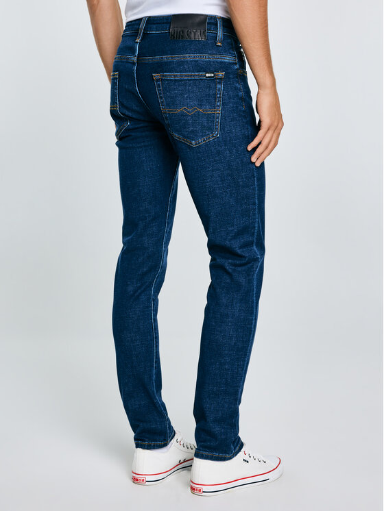 BIG STAR BIG STAR Jeansy JEFFRAY Granatowy Skinny Fit